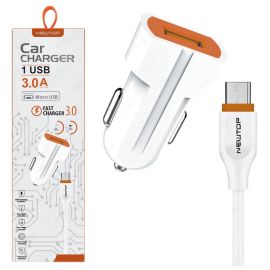 Caricatore USB Auto Newtop CC06 per Smartphone - Ricarica Veloce e Facile Micro Usb